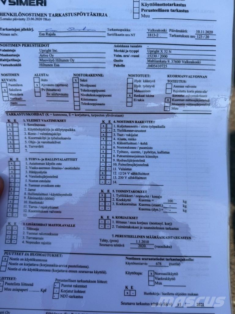 UpRight X32N Scheren-Arbeitsbühnen