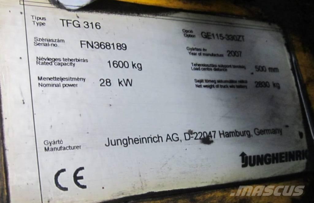 Jungheinrich TFG 316 Gas Stapler