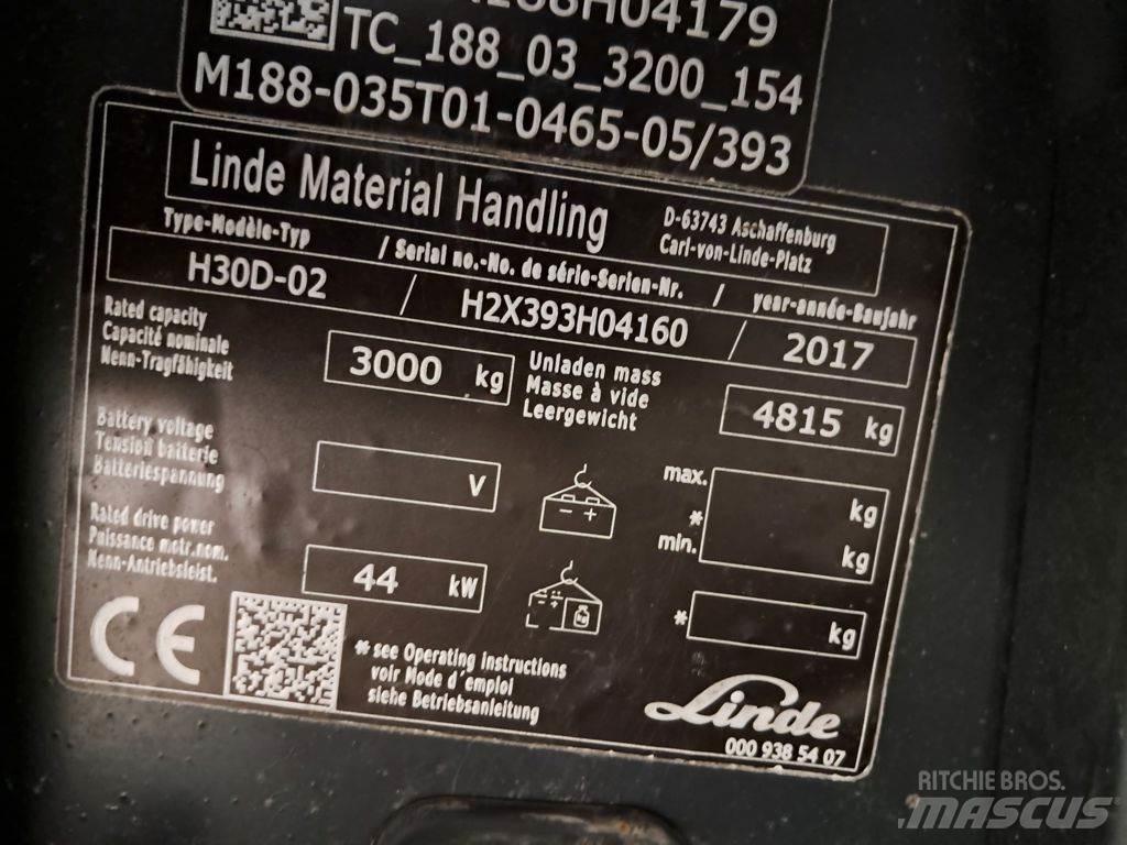 Linde H30D-02 Diesel Stapler