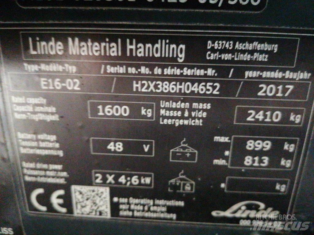 Linde E16-02 Elektro Stapler