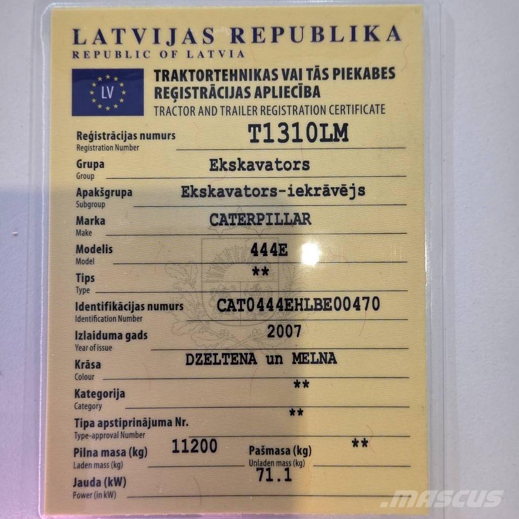 CAT 444 E Baggerlader