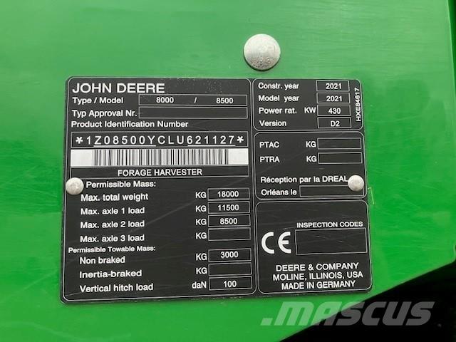 John Deere 8500i Selbstfahrende Häcksler