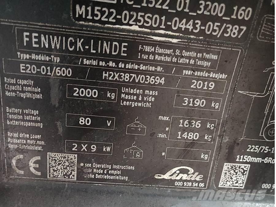 Linde E20-01/600 Elektro Stapler