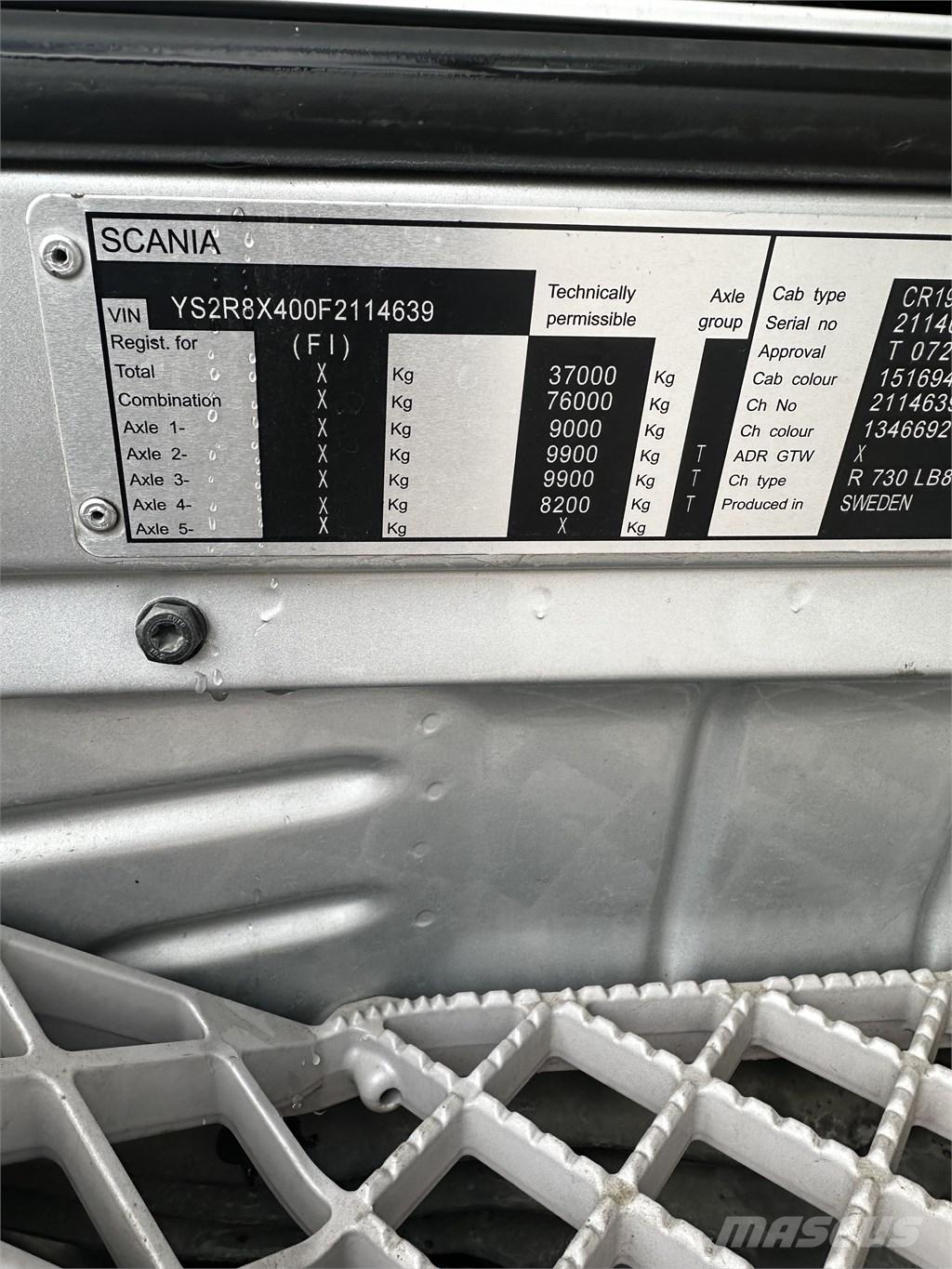 Scania R 730 Kastenaufbau