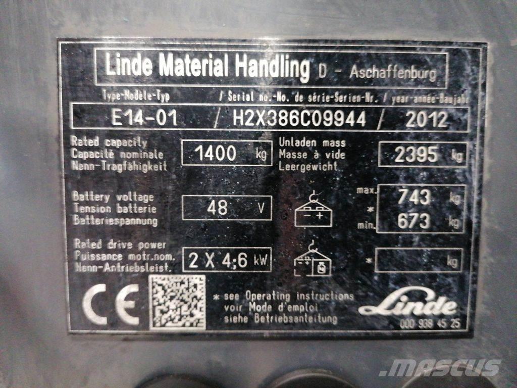 Linde E14-01 Elektro Stapler
