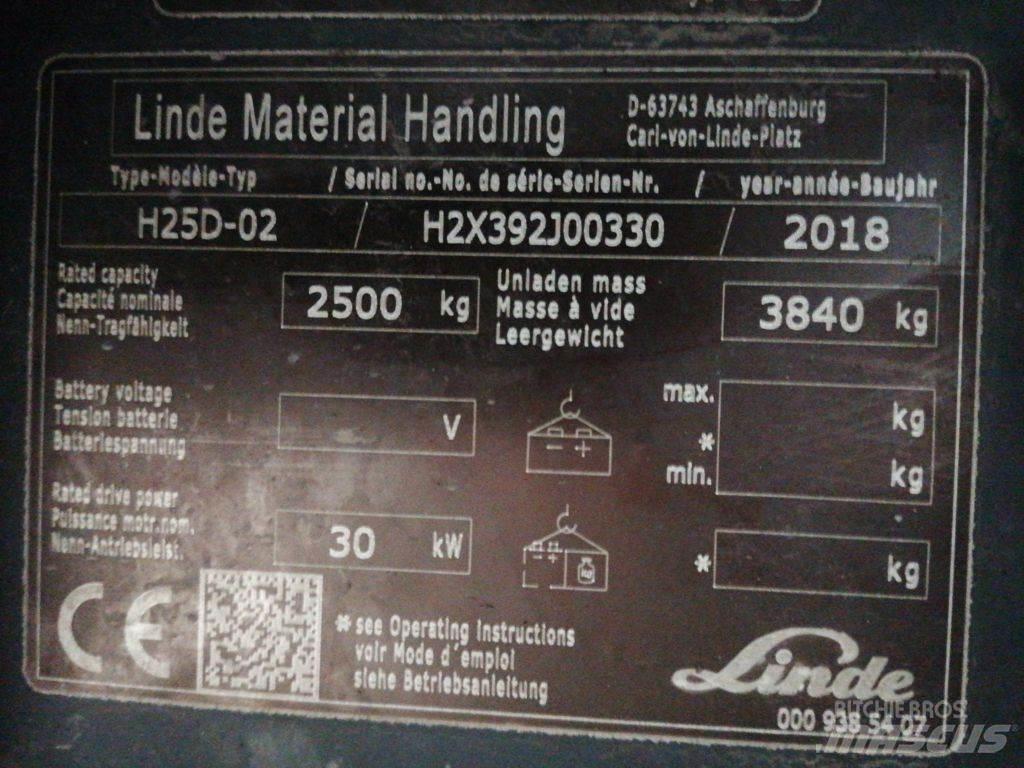 Linde H25D-02 Diesel Stapler