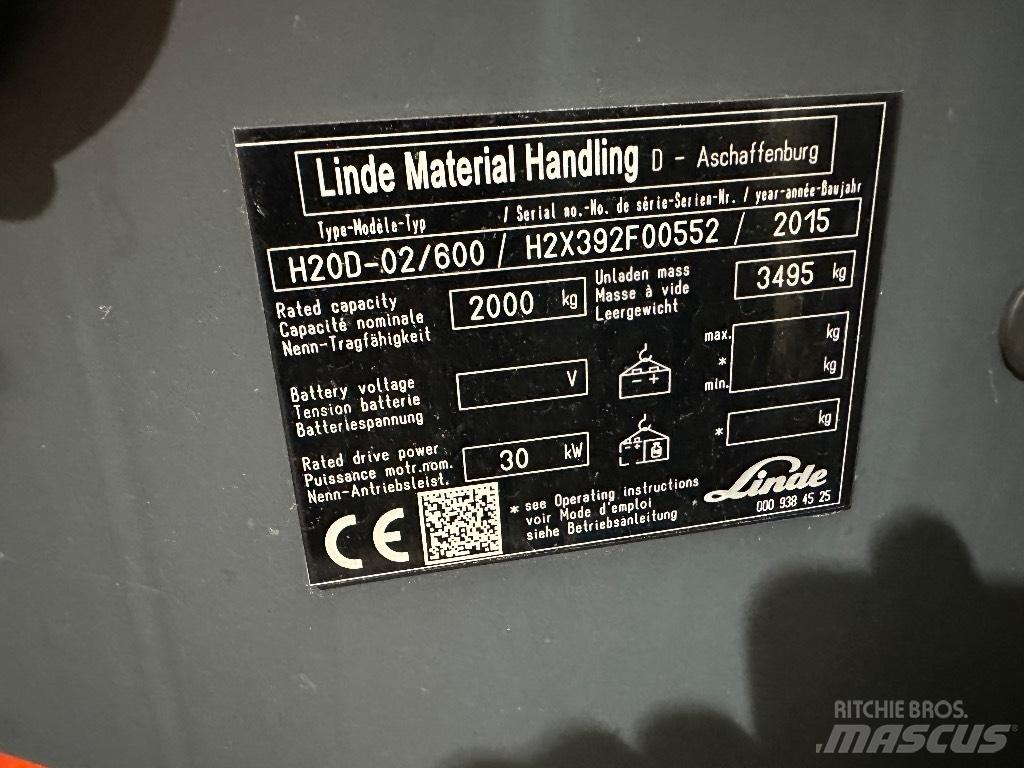 Linde H20D-02 Diesel Stapler
