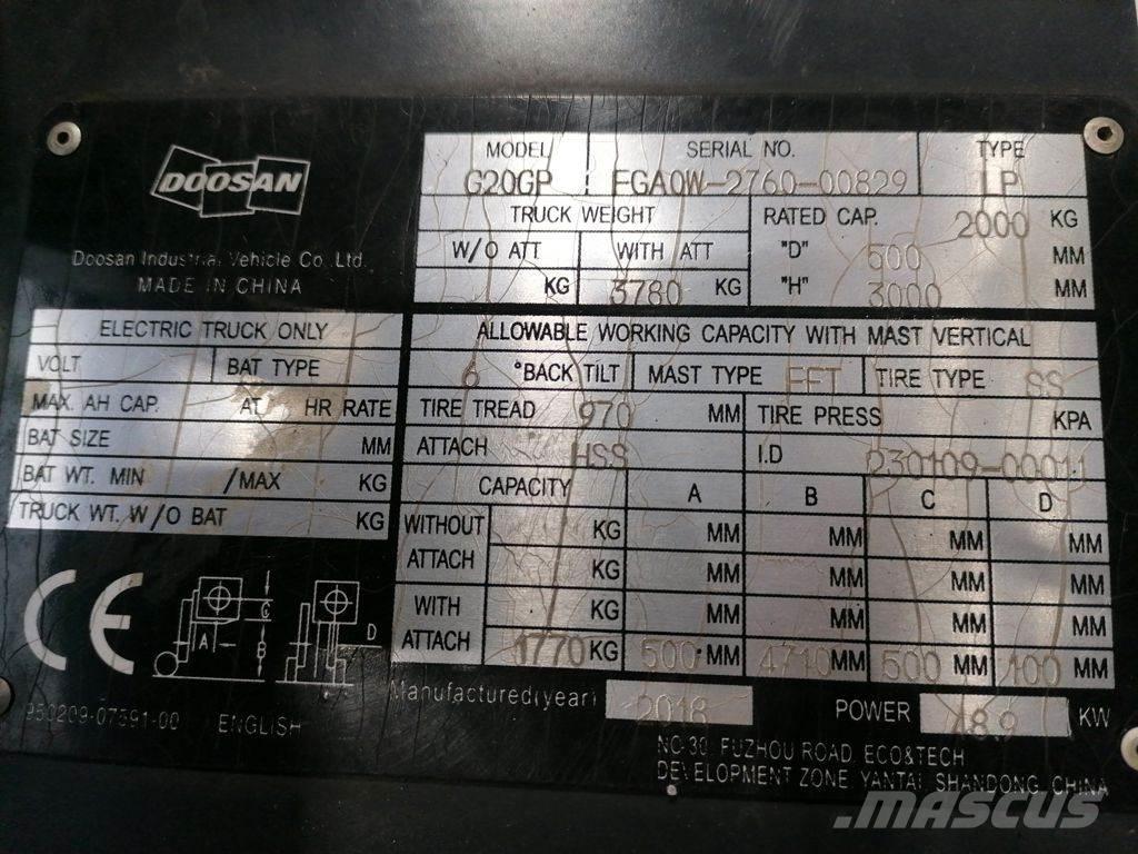 Doosan G20GP Gas Stapler