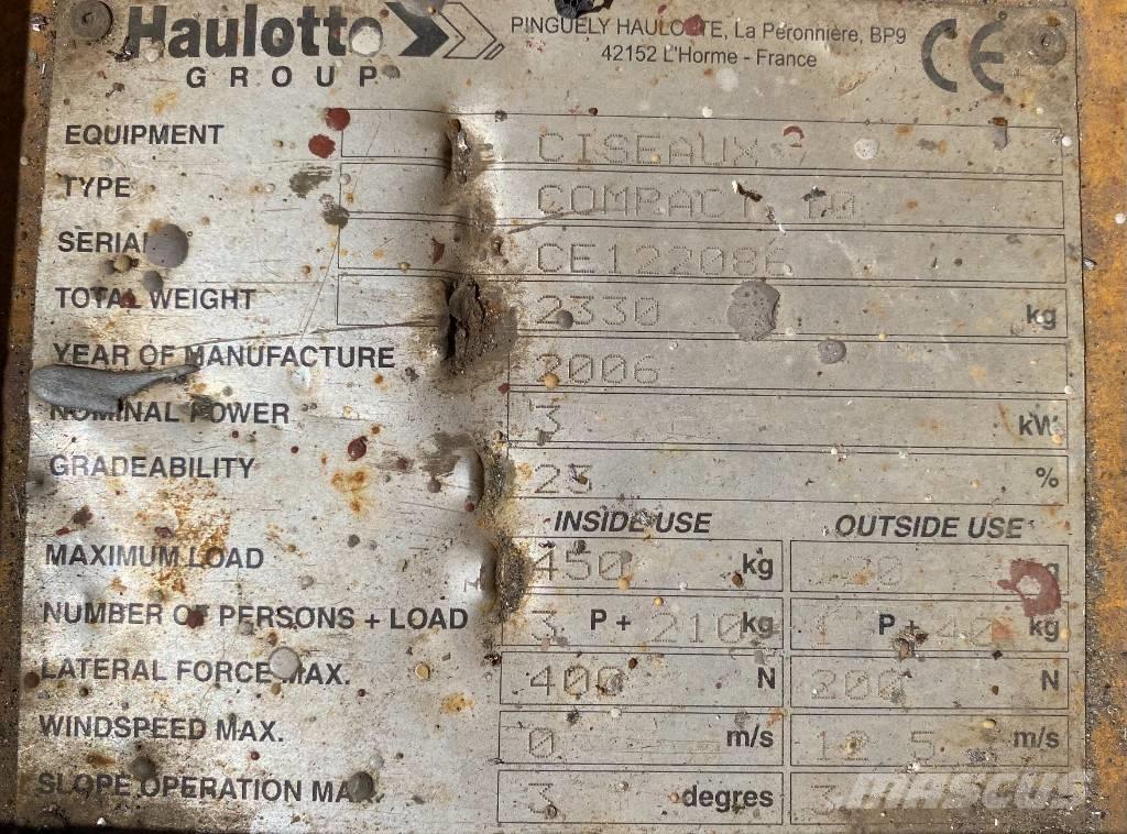 Haulotte Compact 10 Scheren-Arbeitsbühnen