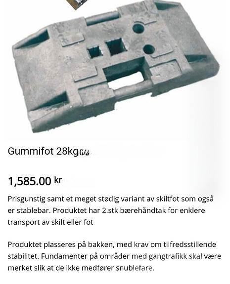  Brukt Skiltfot Andere Zubehörteile