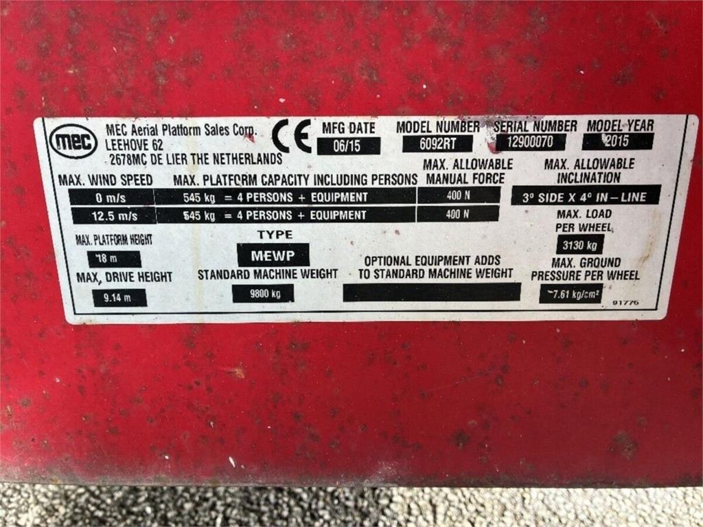 MEC 6092RT Scheren-Arbeitsbühnen
