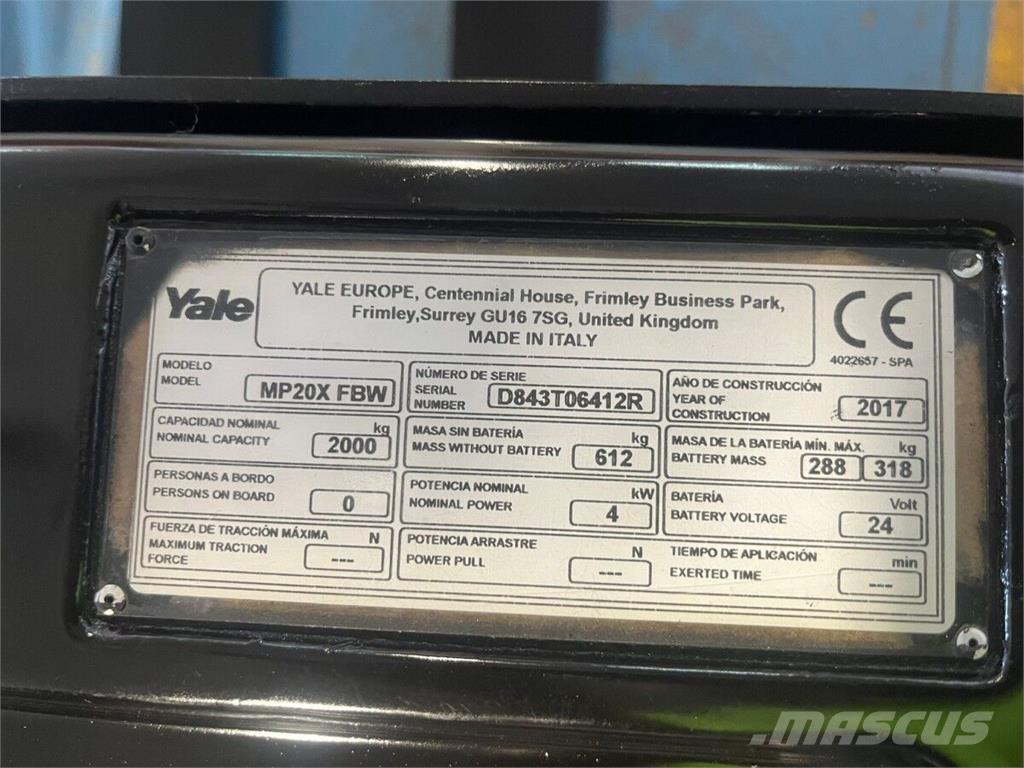 Yale MP20X Sonstige Flurförderzeuge
