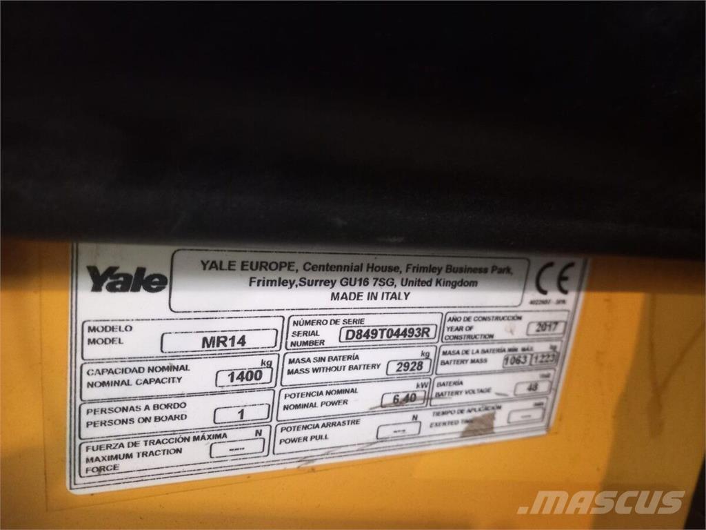 Yale MR14 Schubmaststapler