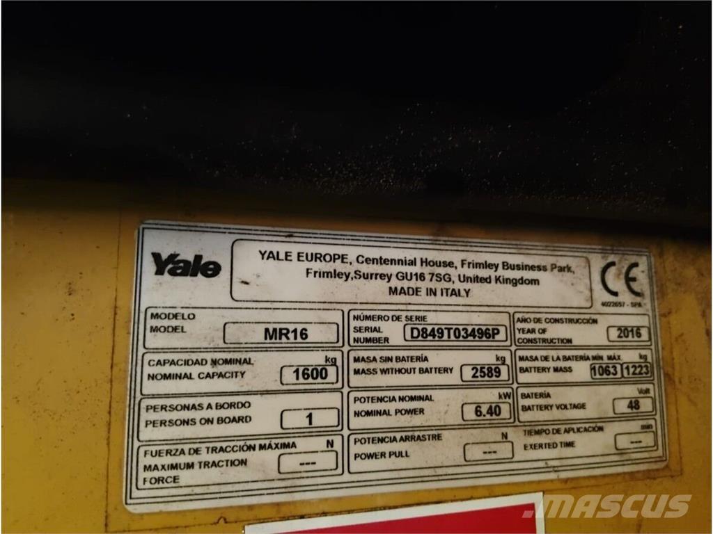 Yale MR16 Sonstige Flurförderzeuge