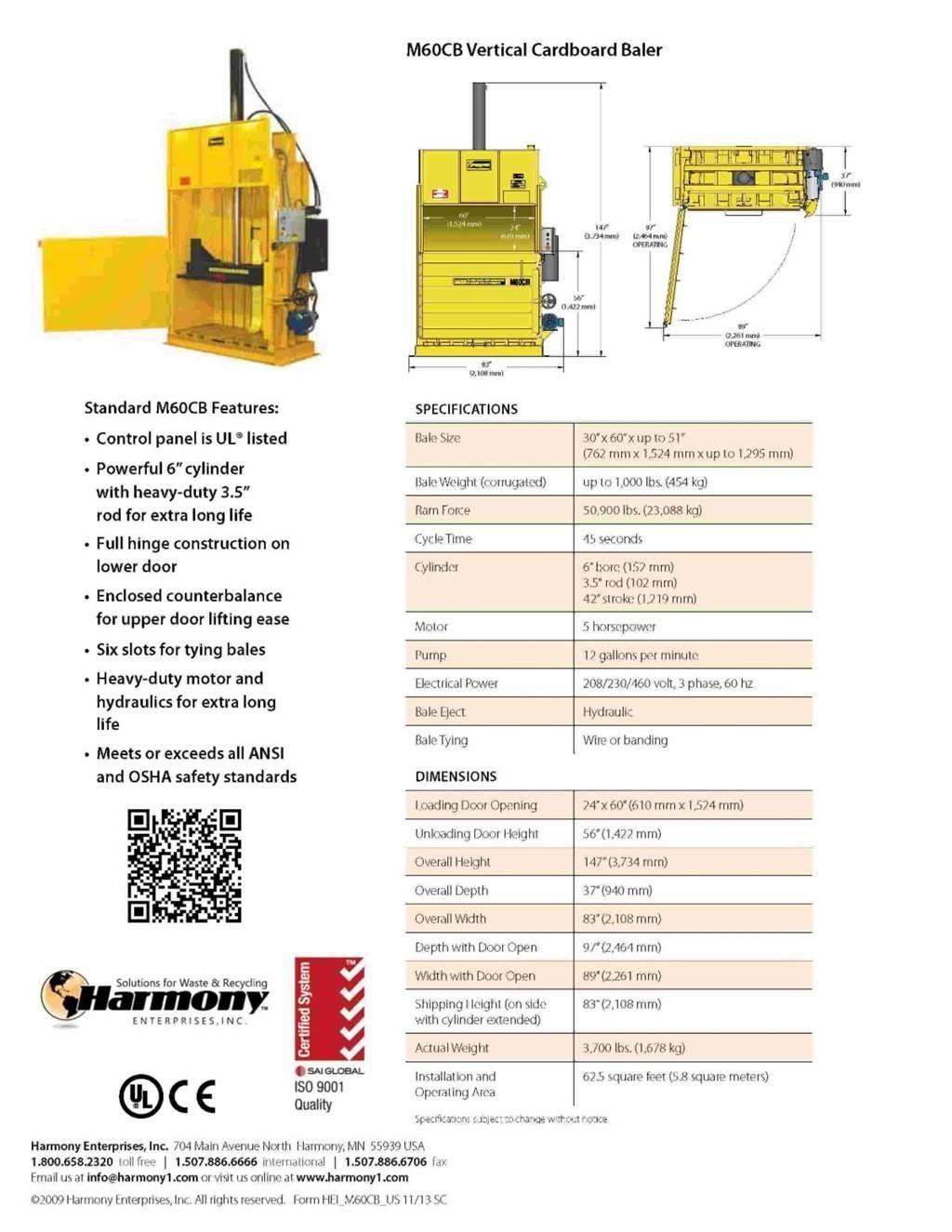  Harmony M60CB Sonstige Baumaschinen