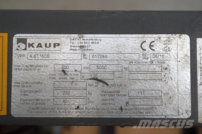 Kaup 4,8T160B Andere Ausstattung und Zubehör