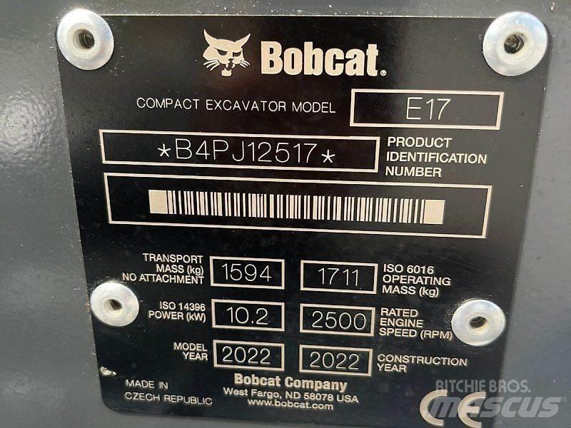 Bobcat E17 Minibagger < 7t