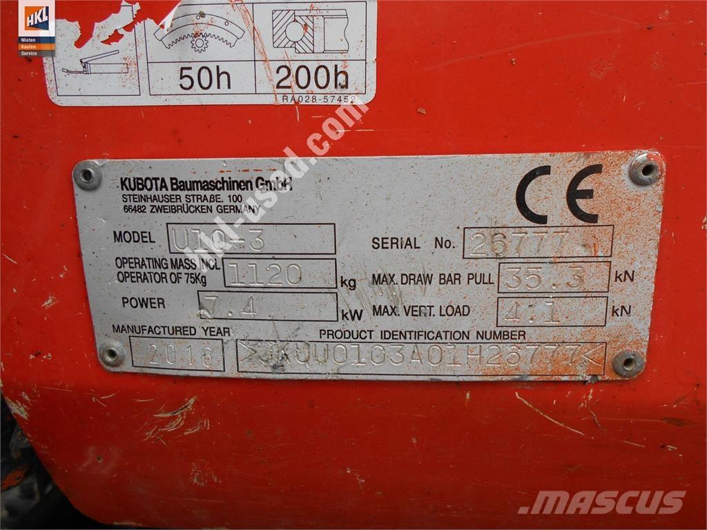 Kubota U 10-3 Minibagger < 7t
