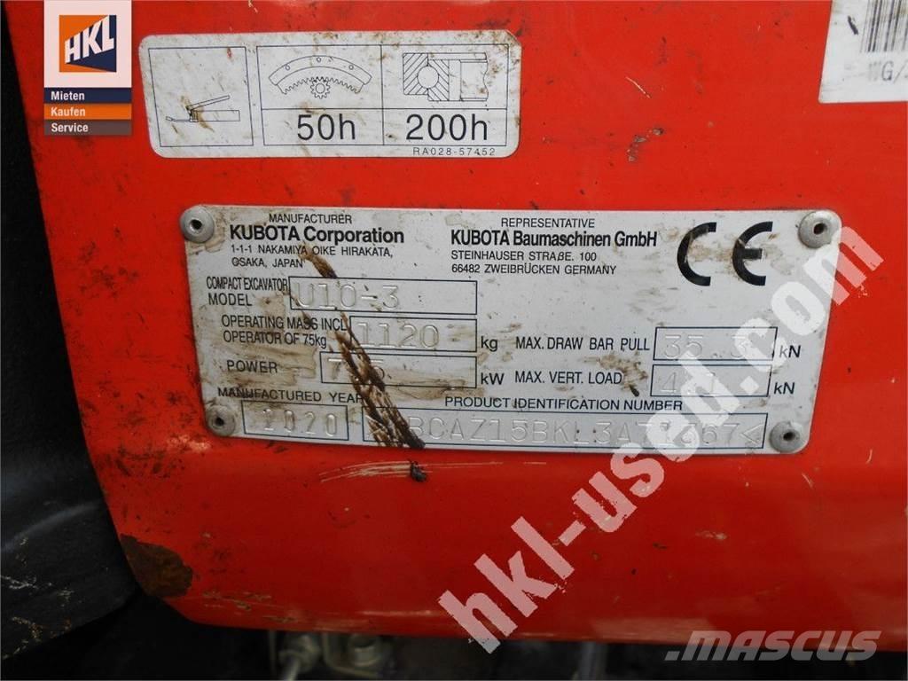 Kubota U 10-3 Minibagger < 7t