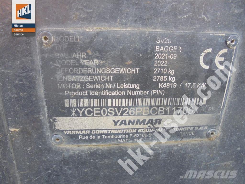 Yanmar SV 26 Minibagger < 7t