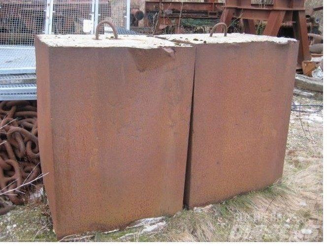  Ballastvægte 4 stk. - 2300 kg Kran-Teile und Zubehör
