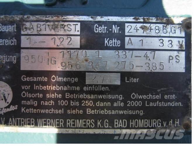  P.I.V. gear Type GA B1VERST Getriebe