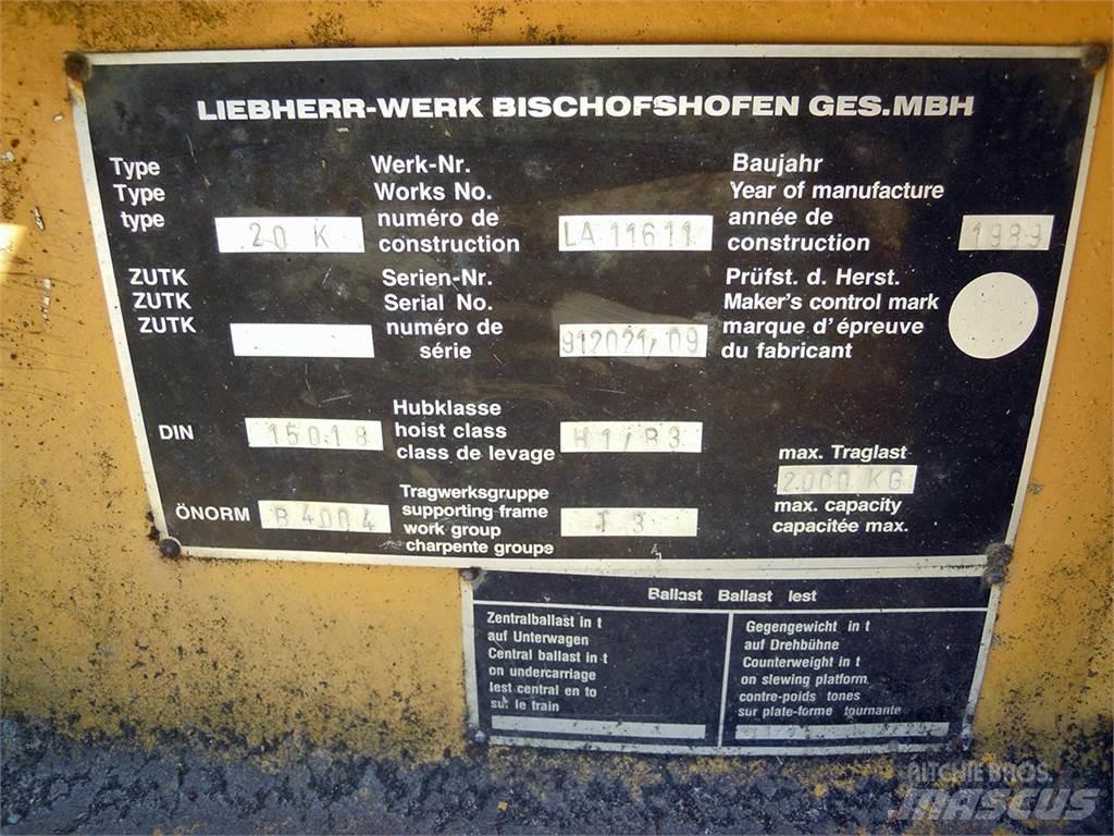 Liebherr 20K Turmdrehkrane