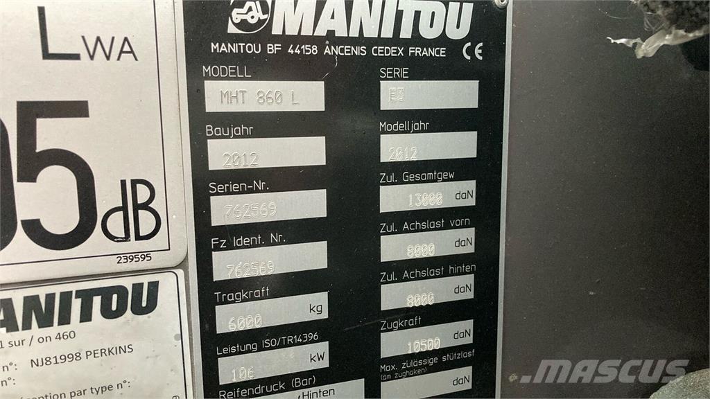 Manitou MHT860L Teleskoplader