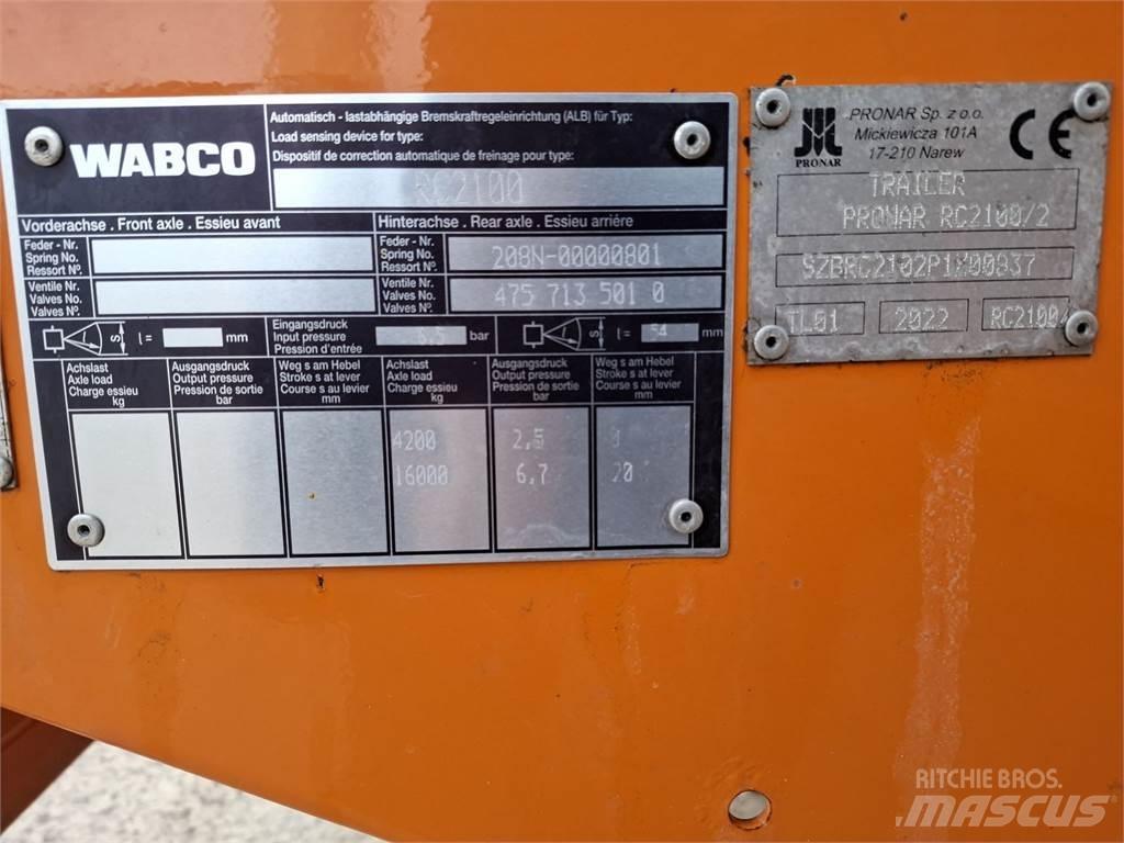 Pronar RC 2100 - 2 Weitere Anhänger