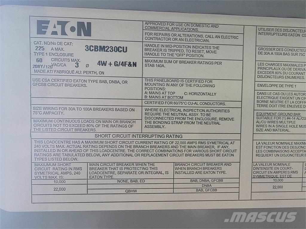Eaton 3CBM230CU Sonstige Baumaschinen