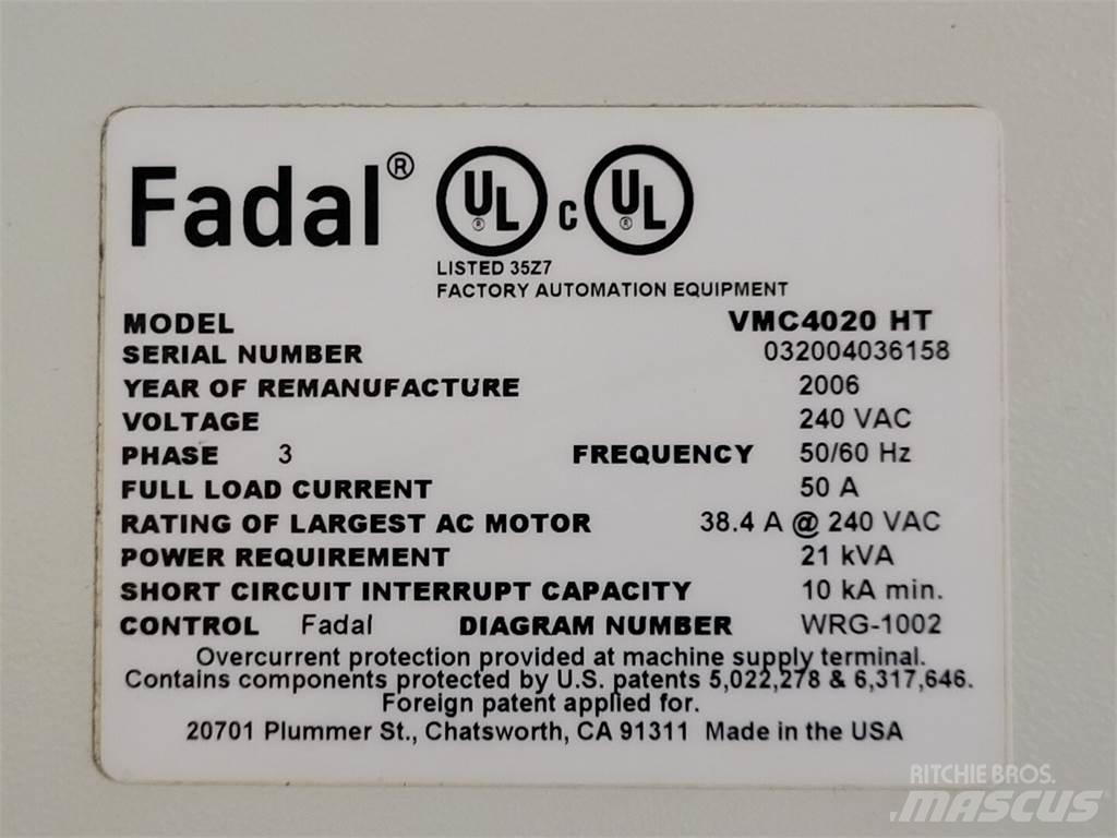  FADAL VMC 4020 HT Sonstige Baumaschinen