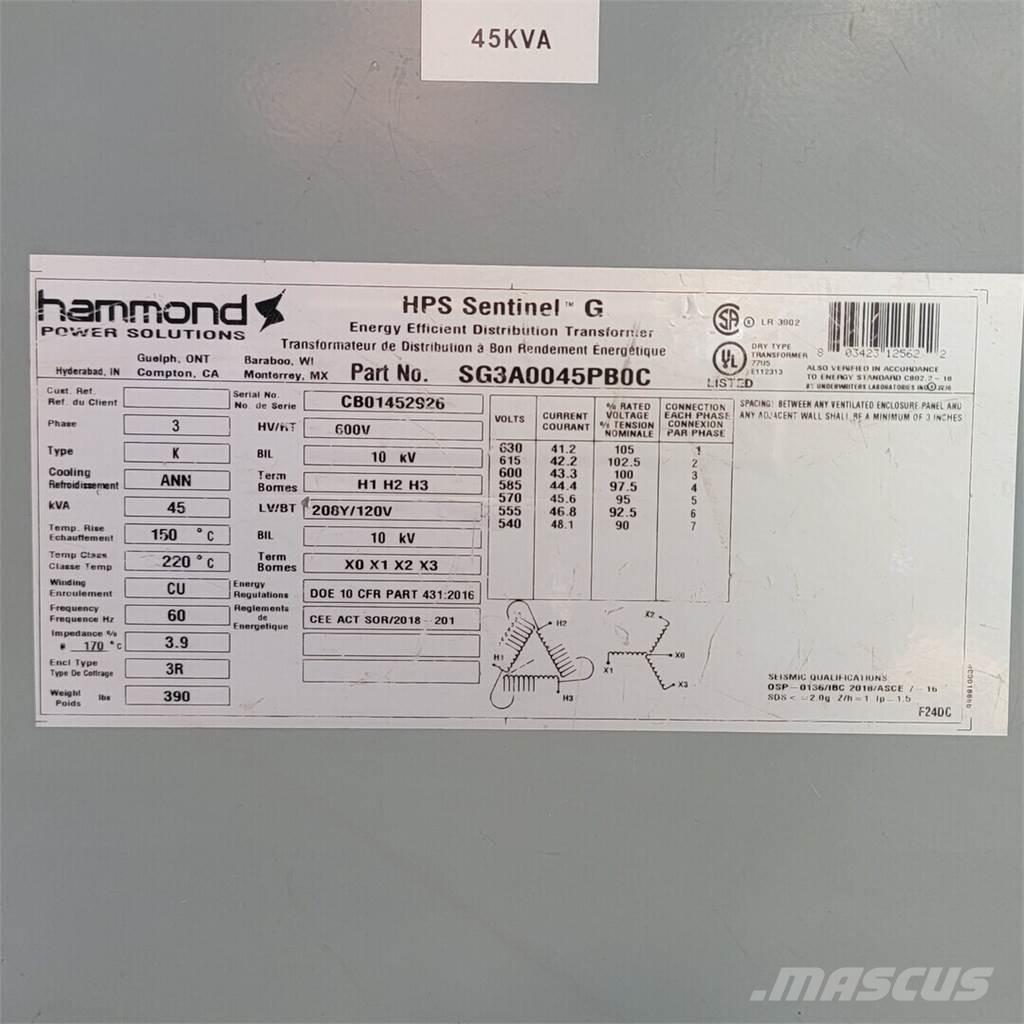  HAMMOND SG3A0045PB0C Sonstige Baumaschinen