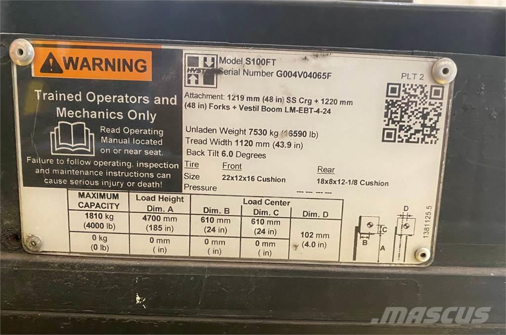 Hyster S100FT Sonstige Baumaschinen