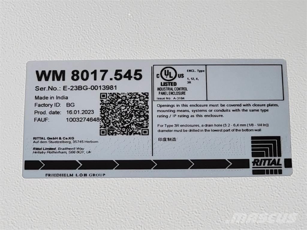  RITTAL WM241608NC Sonstige Baumaschinen