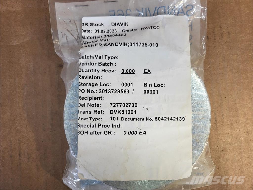 Sandvik 011735-010 Sonstige Baumaschinen