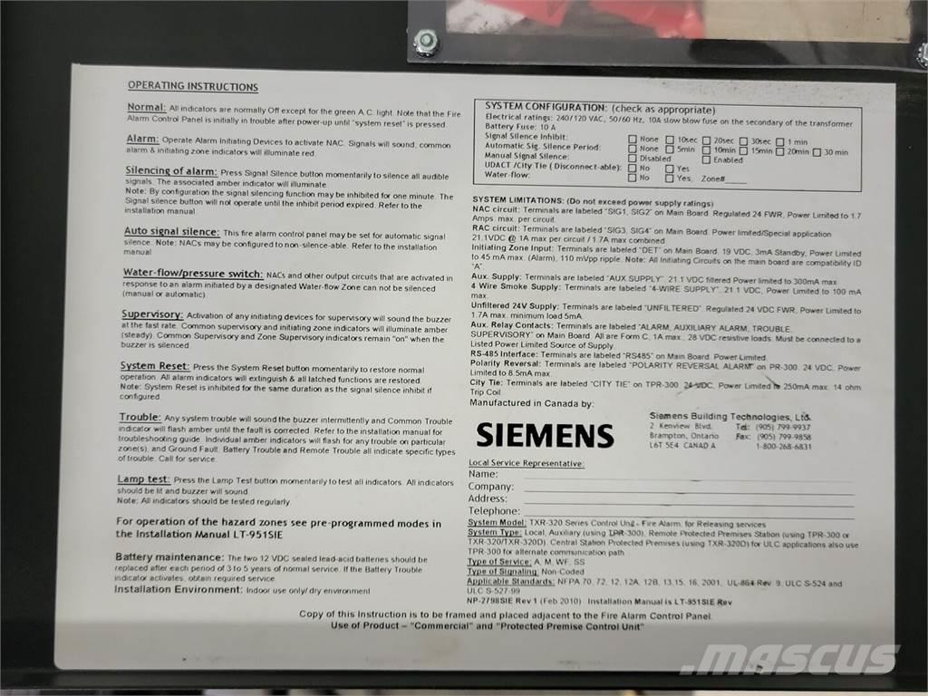 Siemens TXR-320 Sonstige Baumaschinen