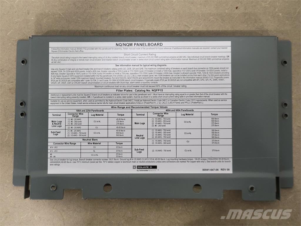 SQUARE D NQ6RDE Sonstige Baumaschinen
