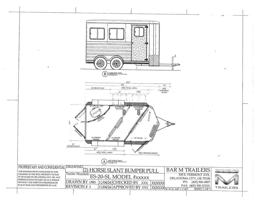 BAR-M ES720SL Viehtransportanhänger