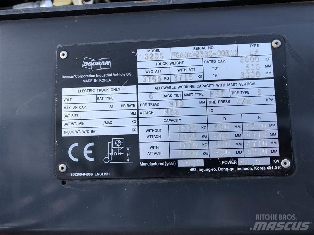 Doosan G20GX Andere Gabelstapler
