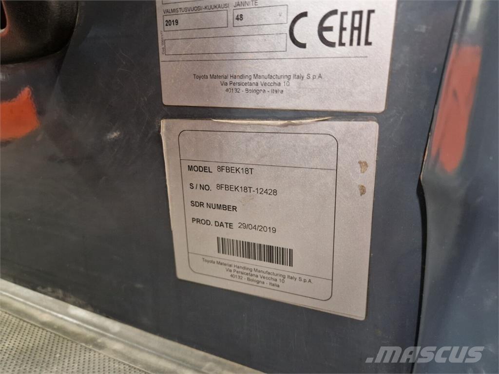 Toyota 8FBEK18T Elektro Stapler