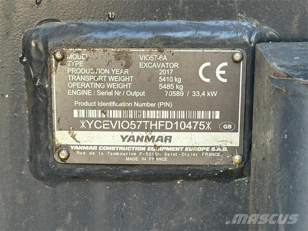 Yanmar VIO 57-6A Minibagger < 7t