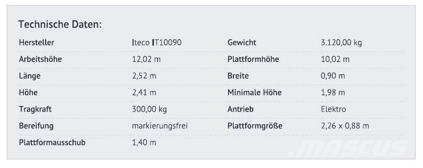 Iteco IT10090 Scheren-Arbeitsbühnen