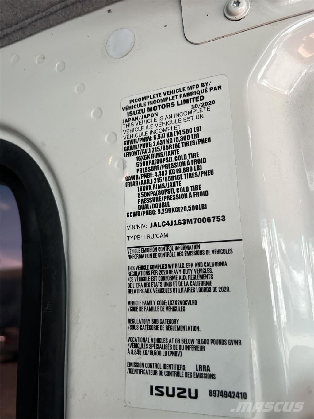 Isuzu NPR HD DC Wechselfahrgestell