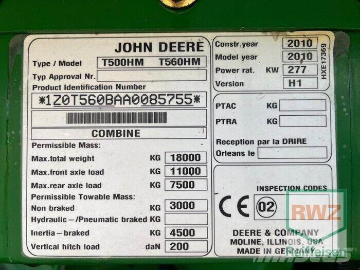 John Deere T560 Mähdrescher