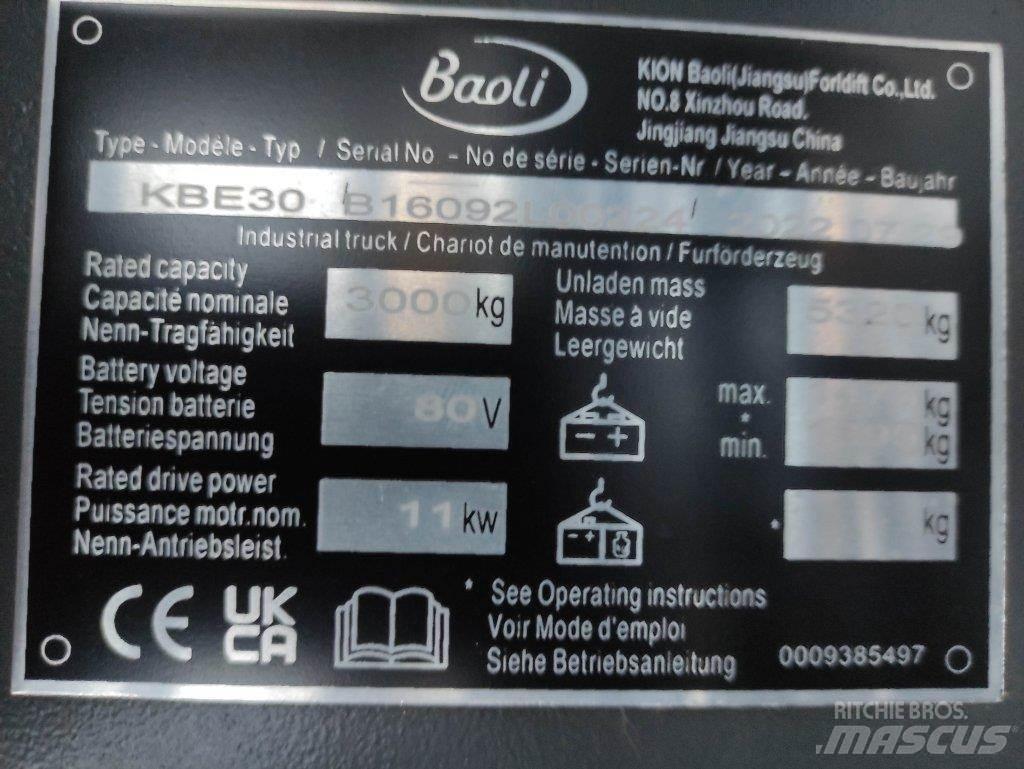 Baoli KBE30 Elektro Stapler