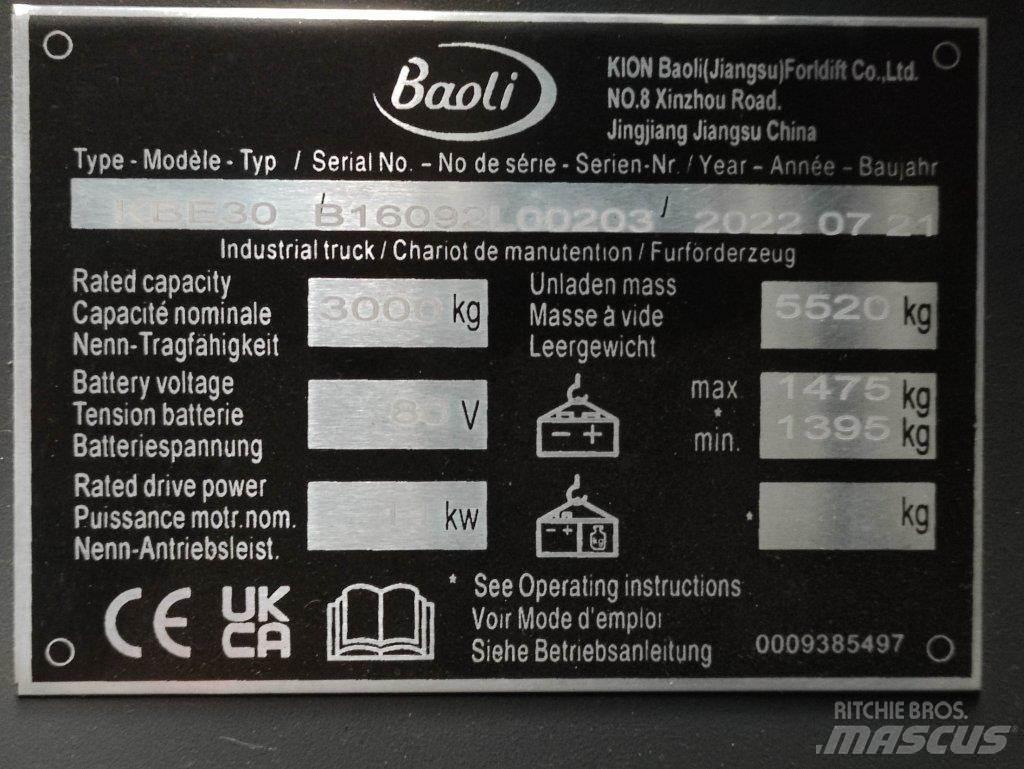 Baoli KBE30 Elektro Stapler