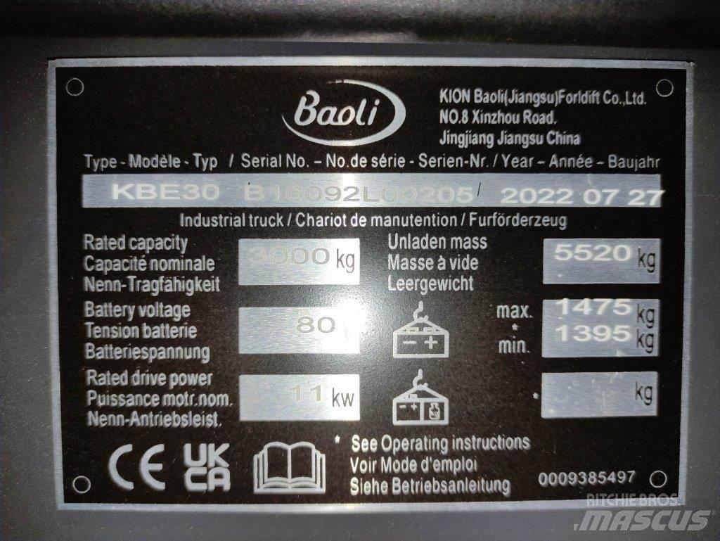 Baoli KBE30 Elektro Stapler
