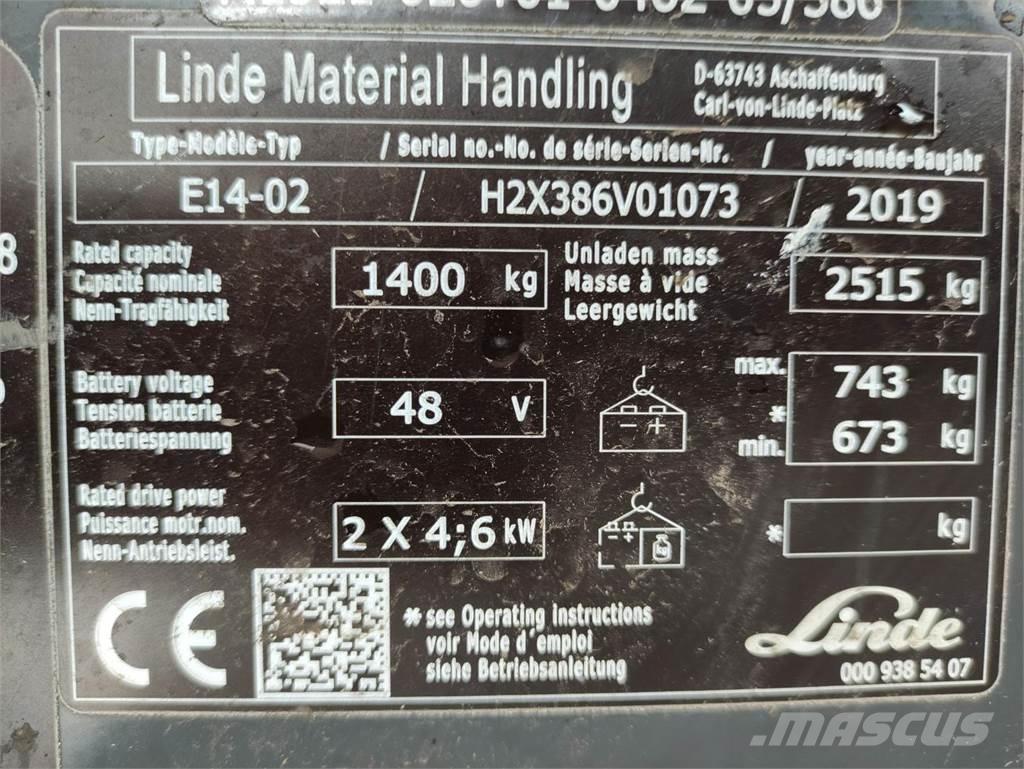 Linde E14-02-386-EVO Elektro Stapler