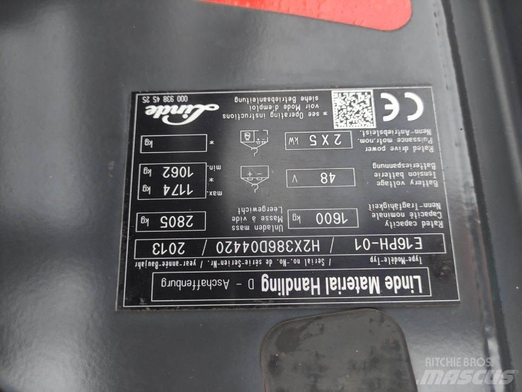 Linde E16PH-01-386 Elektro Stapler