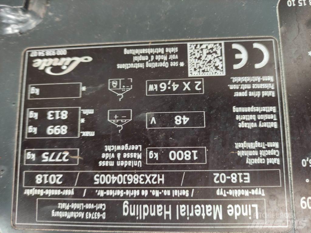 Linde E18-02-386 EVO Elektro Stapler